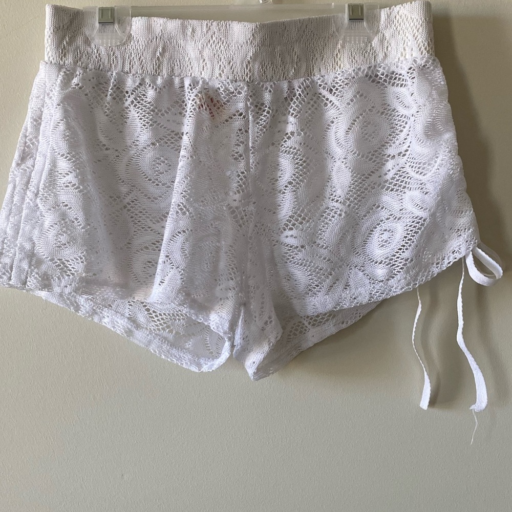 White cover up shorts